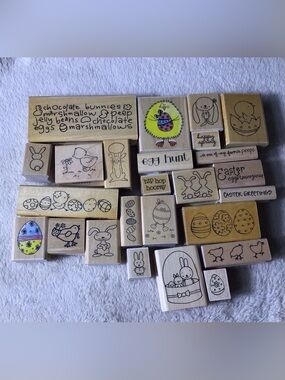 Wooden Easter Stamp Set